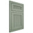 Shiloh Cabinetry Flush Inset Reeded Malibu White Oak Plain Cut Moss Door