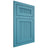 Shiloh Cabinetry Flush Inset Reeded Malibu White Oak Quarter Sawn Aqua Door