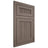 Shiloh Cabinetry Flush Inset Reeded Malibu White Oak Quarter Sawn Clay Door