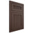 Shiloh Cabinetry Flush Inset Reeded Malibu White Oak Quarter Sawn Dusk Door