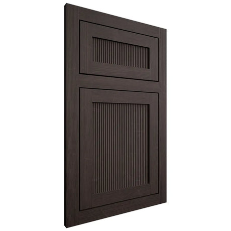Shiloh Cabinetry Flush Inset Reeded Malibu White Oak Quarter Sawn Morel Door