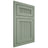 Shiloh Cabinetry Flush Inset Reeded Malibu White Oak Quarter Sawn Moss Door