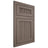 Shiloh Cabinetry Flush Inset Reeded Malibu White Oak Rift Cut Clay Door
