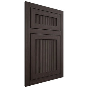 Shiloh Cabinetry Flush Inset Reeded Malibu White Oak Rift Cut Morel Door