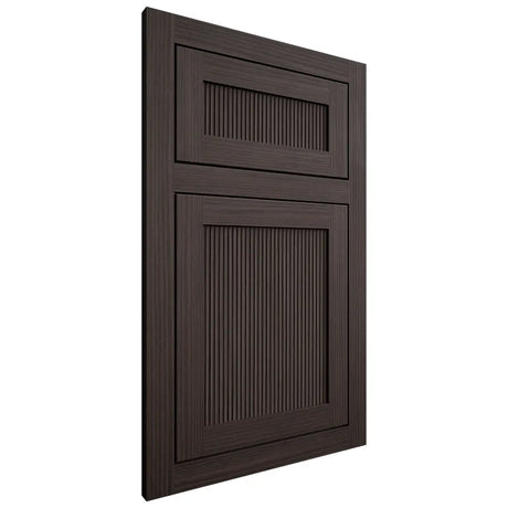 Shiloh Cabinetry Flush Inset Reeded Malibu White Oak Rift Cut Morel Door
