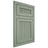 Shiloh Cabinetry Flush Inset Reeded Malibu White Oak Rift Cut Moss Door