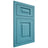 Shiloh Cabinetry Flush Inset Richmond Alder Plain Cut Aqua Door