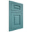 Shiloh Cabinetry Flush Inset Richmond Red Oak Plain Cut Aqua Door