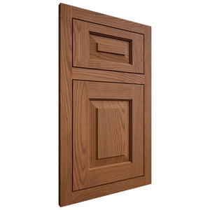 Shiloh Cabinetry Flush Inset Richmond Red Oak Plain Cut Braun Door