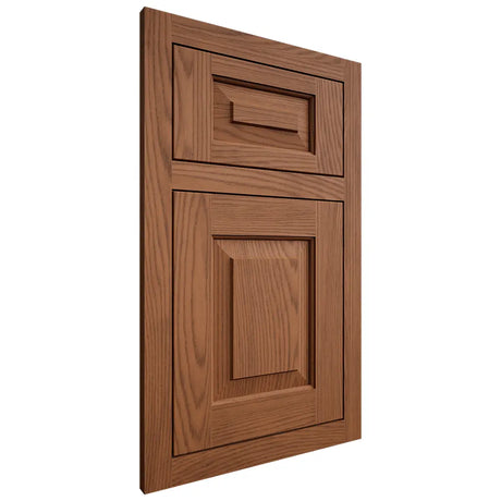 Shiloh Cabinetry Flush Inset Richmond Red Oak Plain Cut Braun Door