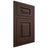 Shiloh Cabinetry Flush Inset Richmond Walnut Plain Cut Bison Door