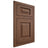 Shiloh Cabinetry Flush Inset Richmond Walnut Plain Cut Natural Door