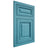 Shiloh Cabinetry Flush Inset Savannah Alder Plain Cut Aqua Door