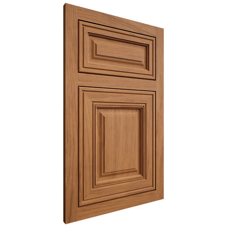Shiloh Cabinetry Flush Inset Savannah Alder Plain Cut Caramel Door