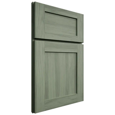 Shiloh Cabinetry Flush Inset Savannah Hickory Plain Cut Moss Door
