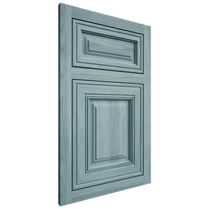 Shiloh Cabinetry Flush Inset Savannah Hickory Plain Cut Sky Door
