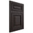 Shiloh Cabinetry Flush Inset Savannah Poplar Plain Cut Carbon Door