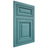 Shiloh Cabinetry Flush Inset Savannah Red Oak Plain Cut Aqua Door