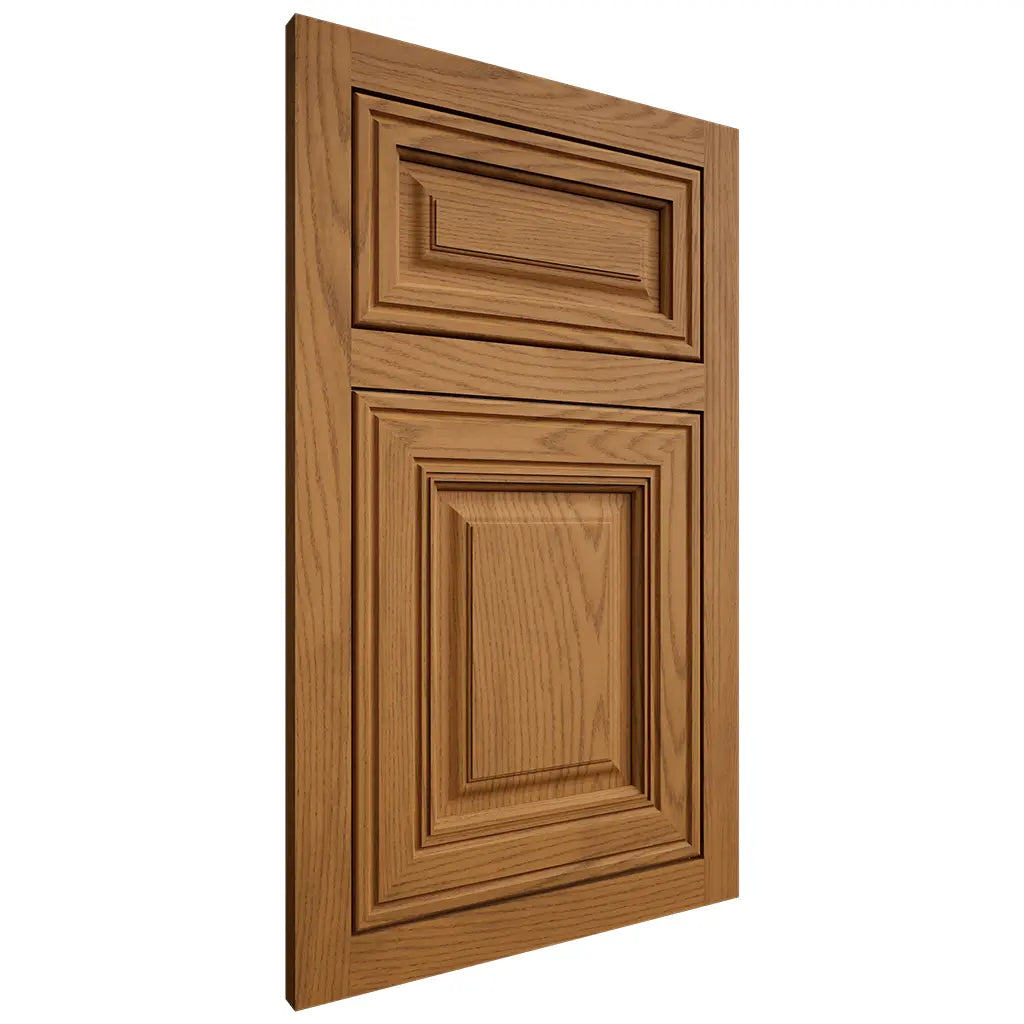 Shiloh Cabinetry Flush Inset Savannah Red Oak Plain Cut Autumn Door