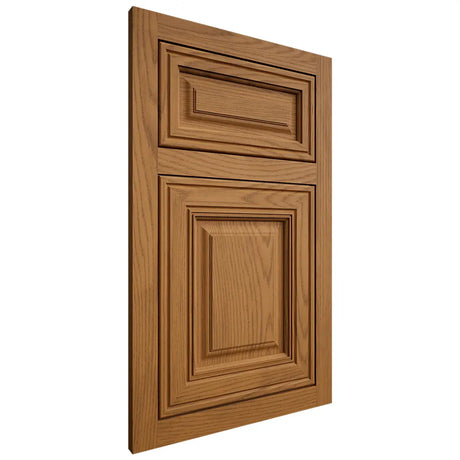 Shiloh Cabinetry Flush Inset Savannah Red Oak Plain Cut Autumn Door