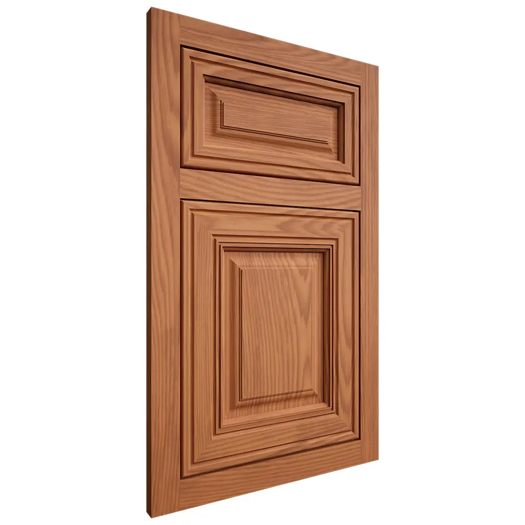 Shiloh Cabinetry Flush Inset Savannah Red Oak Plain Cut Harvest Door