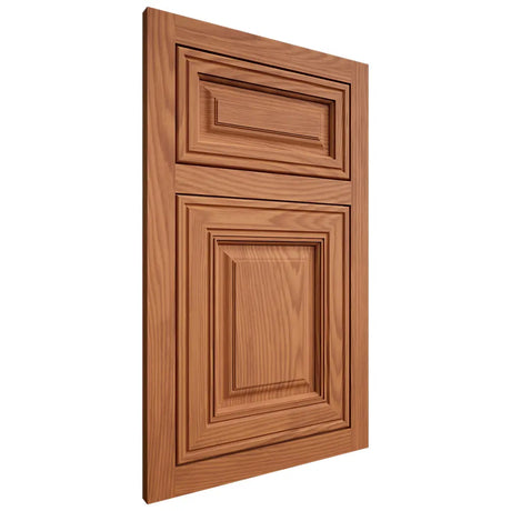 Shiloh Cabinetry Flush Inset Savannah Red Oak Plain Cut Harvest Door