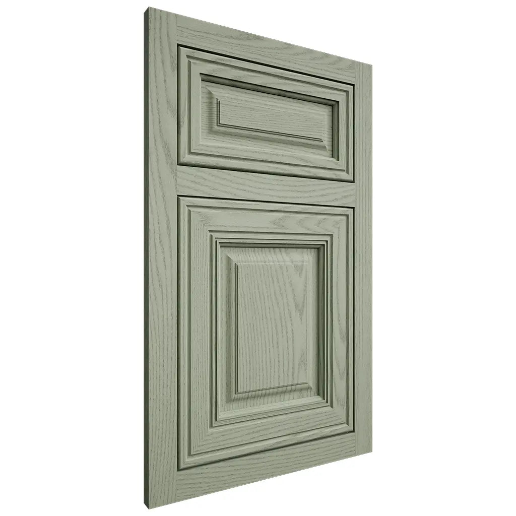 Shiloh Cabinetry Flush Inset Savannah Red Oak Plain Cut Moss Door
