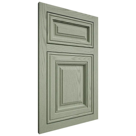 Shiloh Cabinetry Flush Inset Savannah Red Oak Plain Cut Moss Door