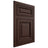 Shiloh Cabinetry Flush Inset Savannah Walnut Plain Cut Bison Door