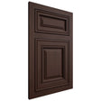 Shiloh Cabinetry Flush Inset Savannah Walnut Plain Cut Bison Door