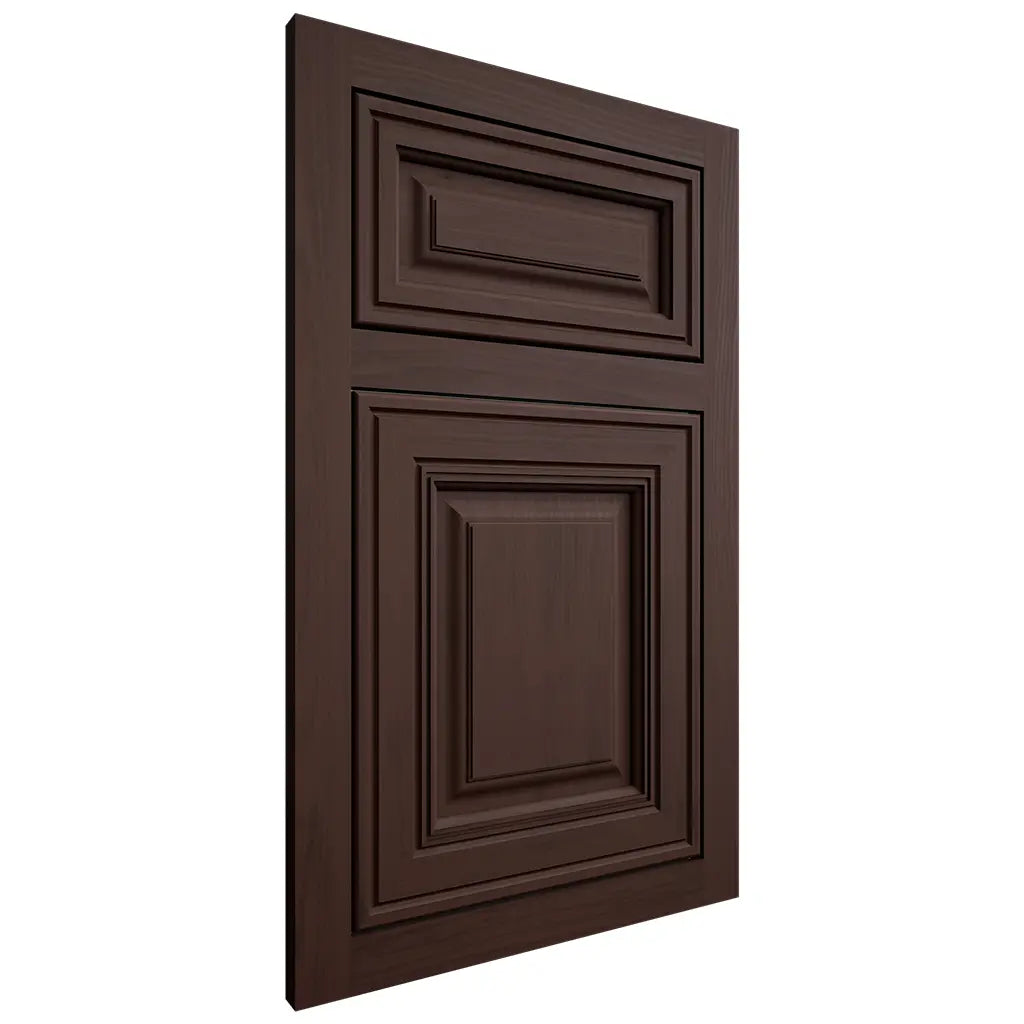 Shiloh Cabinetry Flush Inset Savannah Walnut Plain Cut Bison Door