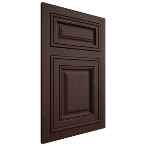 Shiloh Cabinetry Flush Inset Savannah Walnut Plain Cut Bison Door