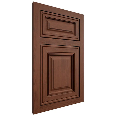 Shiloh Cabinetry Flush Inset Savannah Walnut Plain Cut Rye Door
