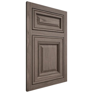 Shiloh Cabinetry Flush Inset Savannah White Oak Plain Cut Clay Door