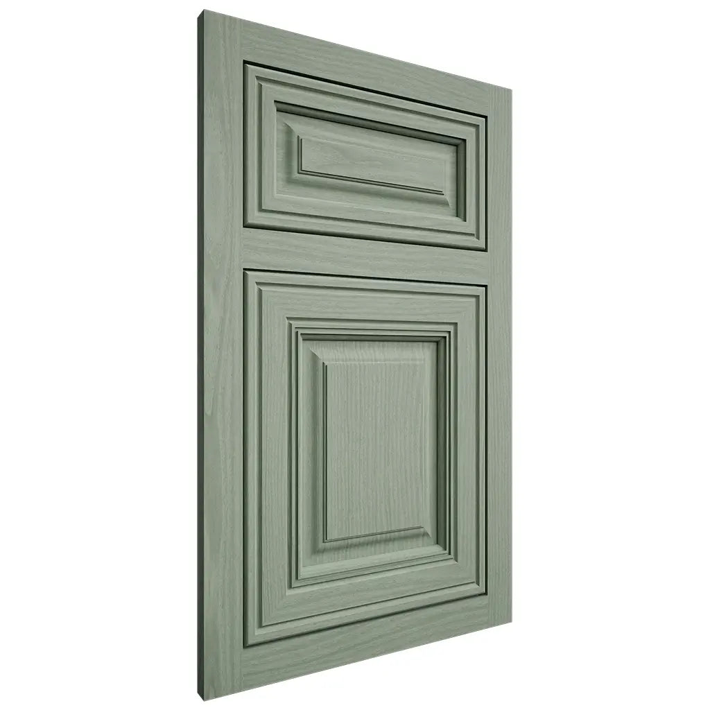 Shiloh Cabinetry Flush Inset Savannah White Oak Plain Cut Moss Door