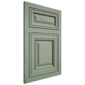 Shiloh Cabinetry Flush Inset Savannah White Oak Plain Cut Moss Door