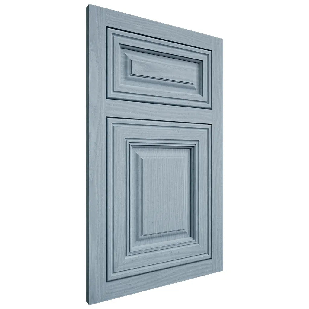 Shiloh Cabinetry Flush Inset Savannah White Oak Plain Cut Sky Door