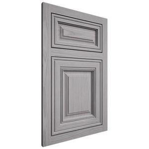 Shiloh Cabinetry Flush Inset Savannah White Oak Plain Cut Stratus Door
