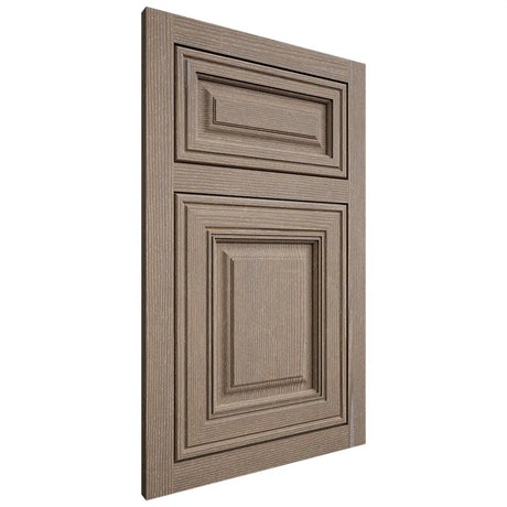Shiloh Cabinetry Flush Inset Savannah White Oak Quarter Sawn Almond Door