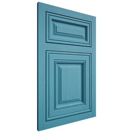 Shiloh Cabinetry Flush Inset Savannah White Oak Quarter Sawn Aqua Door