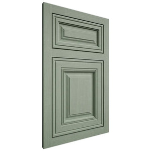 Shiloh Cabinetry Flush Inset Savannah White Oak Quarter Sawn Moss Door
