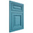 Shiloh Cabinetry Flush Inset Savannah White Oak Rift Cut Aqua Door