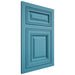 Shiloh Cabinetry Flush Inset Savannah White Oak Rift Cut Aqua Door