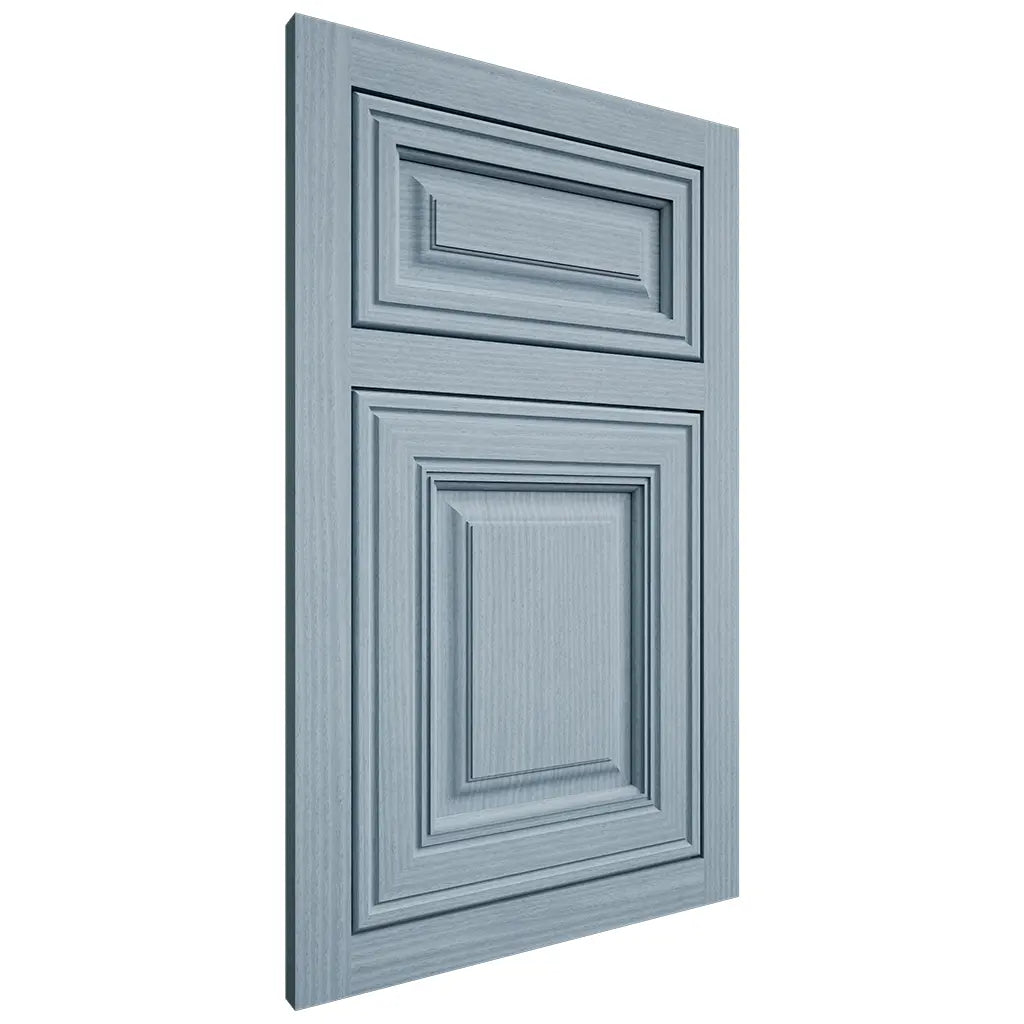 Shiloh Cabinetry Flush Inset Savannah White Oak Rift Cut Sky Door