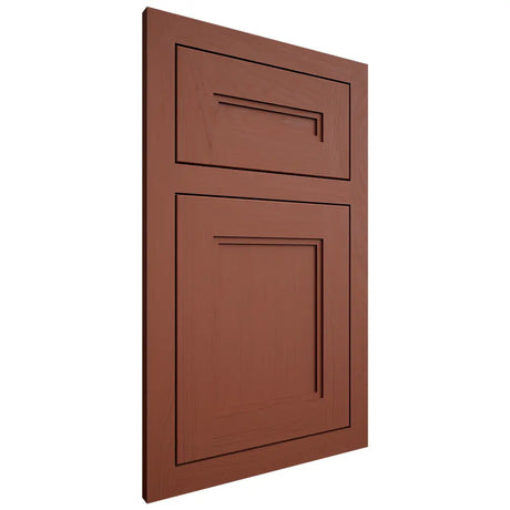 Shiloh Cabinetry Flush Inset Scottsdale Maple Plain Cut Cayenne Door