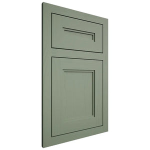 Shiloh Cabinetry Flush Inset Scottsdale Poplar Plain Cut Moss Door