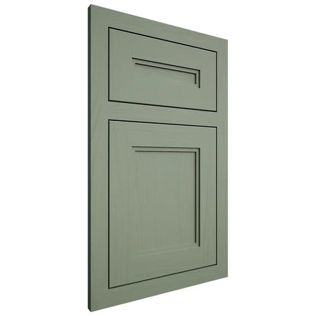 Shiloh Cabinetry Flush Inset Scottsdale Poplar Plain Cut Moss Door