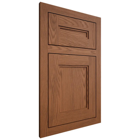 Shiloh Cabinetry Flush Inset Scottsdale Red Oak Plain Cut Braun Door