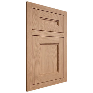 Shiloh Cabinetry Flush Inset Scottsdale Red Oak Plain Cut Natural Door