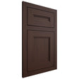 Shiloh Cabinetry Flush Inset Scottsdale Walnut Plain Cut Bison Door